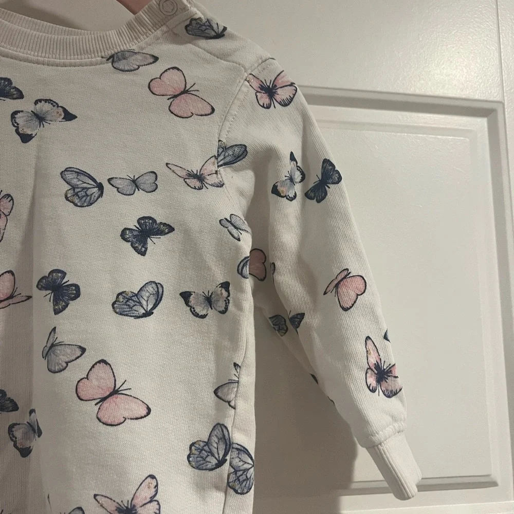 $15 ADD ON‎ H&M Baby Girl Butterfly Sweatshirt 6-12M 9-12M 12-18M Pullover Zara
